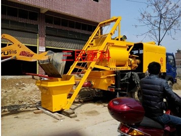 混凝土攪拌車載泵助力河南濟源城市建設圖 